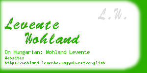 levente wohland business card